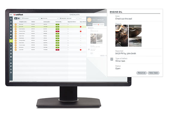 Seamless-maintenance webfleet vehicle telematics safety features