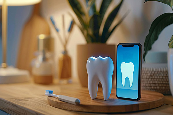 Image of a mobile highlighting dental phone systems