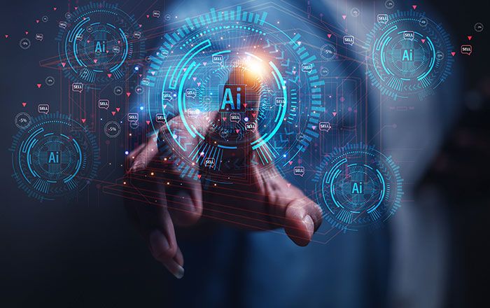 Image using AI depicting AI in telecoms