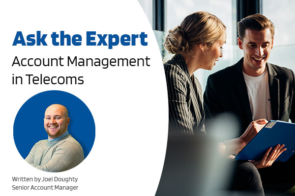 Account management in telecoms image with Joel Dougty the author